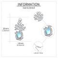 wholesale 925 Sterling Silver Moonstone Tree Of Life Teardrop Pendant Necklace For Women-0-4