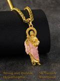 wholesale Gold 925 Sterling Silver Saint Jude Pendant Necklace for Men & Women Catholic s-0-1