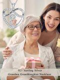 wholesale 925 Sterling Silver Infinity Love You Forever Pendant Necklaces for Grandma and Granddaughter-0-5
