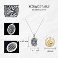wholesale 925 Sterling Silver Saint Michael Medal Necklace with Dragon Design and Pray for Us Inscription on Oval Shape Pendant (Adjustable Length)-0-4
