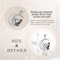 wholesale 925 Sterling Silver Crescent Moon with Cats and Heart Stone Pendant Necklace for Women-0-4