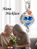 TOUPOP Sterling Silver Crystal Mom Necklace 'I Love You For Always And Forever' Gift-0-2