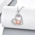 wholesale TOUPOP 925 Sterling Silver Cute Animal Necklace Pig/horse/unicorn Pendant Necklace I Love You Forever Necklace Heart Pendant Necklace Fashion Jewelry For Women Wife Daughter -0-3