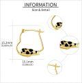 wholesale 14K Gold Cow Animal Shape Huggie Hoop Earrings for Women Girls Gifts-0-3