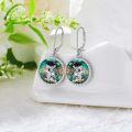 wholesale 925 Sterling Silver Graduation Owl Abalone Shell Drop Earrings for Women-0-2