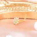 wholesale 14K Solid Gold D Color VVS3 Moissanite Nose Stud - Hypoallergenic, Nickel-Free, 0.03-0.3Ct, 2-3mm, 20G, 5-7mm-0-1