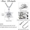wholesale 925 Sterling Silver Tiger Head in Star Pendant Necklace for Men & Women Judaic Gifts-0-5