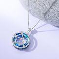 wholesale 925 Sterling Silver Blue Crystal Star Constellation Pendant Necklaces for Women Astrology Gifts-0-1