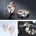wholesale 10k Rose Gold Round Lab Diamond Earrings-0-1