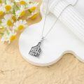wholesale 925 Sterling Silver Western Cow Tag with Mountain & Cactus Pendant Necklaces for Women and Men-0-2