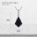 wholesale 925 Sterling Silver Cubic Zirconia Accent Triangle Pendant with Lapis Lazuli and Blue Stone Elements Necklaces-0-33