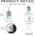 wholesale 925 Sterling Silver Blue Moonstone & Moss Agate Mushroom Pendant Necklace-0-2