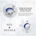 wholesale 925 Sterling Silver Howling Wolf Crescent Moon Pendant Necklace With Blue Crystal Star-0-4