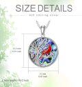 wholesale Sterling Silver Cardinal Pendant Necklace Memorial Sympathy Gift for Women Mom Wife-0-8