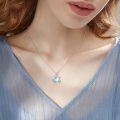 wholesale 925 Sterling Silver Moonstone Sea Turtle Necklace with Palm Tree Charm for Women Girls-0-1