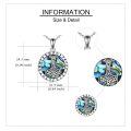 wholesale 925 Sterling Silver Viking Thor Hammer Mjolnir Rune Abalone Shell Pendant Necklace-0-3