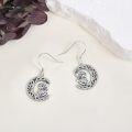 wholesale 925 Sterling Silver Celtic Owl on the Moon Drop Earrings - Cute Gifts for Women-0-3