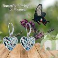 wholesale 925 Sterling Silver Celtic Knot Abalone Shell Heart Leverback Earrings  for Women-0-4