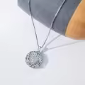 TOUPOP Sterling Silver Blue Crystal Celtic Tree Of Life Necklace Pendant-0-5
