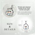 wholesale 925 Sterling Silver Moonstone Highland Cow Horseshoe Pendant Necklace Gift for Women Girls-0-4