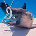 TOUPOP Sterling Silver Blue Crystal Dolphin Pendant Necklace Beach Jewelry Gifts-0-2