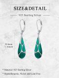 wholesale Teardrop Earrings For Women 925 Sterling Silver Enamel Dangle Earrings Jewelry Birthday Christmas Gifts For Her -0-3