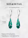 TOUPOP 925 Sterling Silver Enamel Teardrop Dangle Earrings Women Gifts-0-3