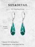 TOUPOP 925 Sterling Silver Enamel Teardrop Dangle Earrings Women Gifts-0-3