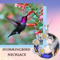 wholesale TOUPOP Sterling Silver Hummingbird Necklace Bird Pendant Necklace With Crystal Cross Jewelry Gifts For Women -0-2