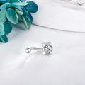 wholesale 925 Sterling Silver & Zirconia Cute Kitten Belly Ring 0.9 Hypoallergenic Gift Set w/Money Back Guarantee-0-2