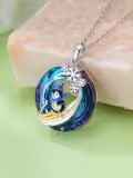 TOUPOP 925 Sterling Silver Penguins Pendant Necklace Women Gift-0-2