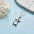 wholesale 925 Sterling Silver Moonstone Pendant - Cute Cow Design Necklaces for Women's  Ideas-0-2