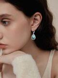 wholesale Celtic Filigree Earrings 925 Sterling Silver Teardrop Gemstone Dangle Earrings Fine Jewelry Birthday Christmas Gifts For Women -0-1
