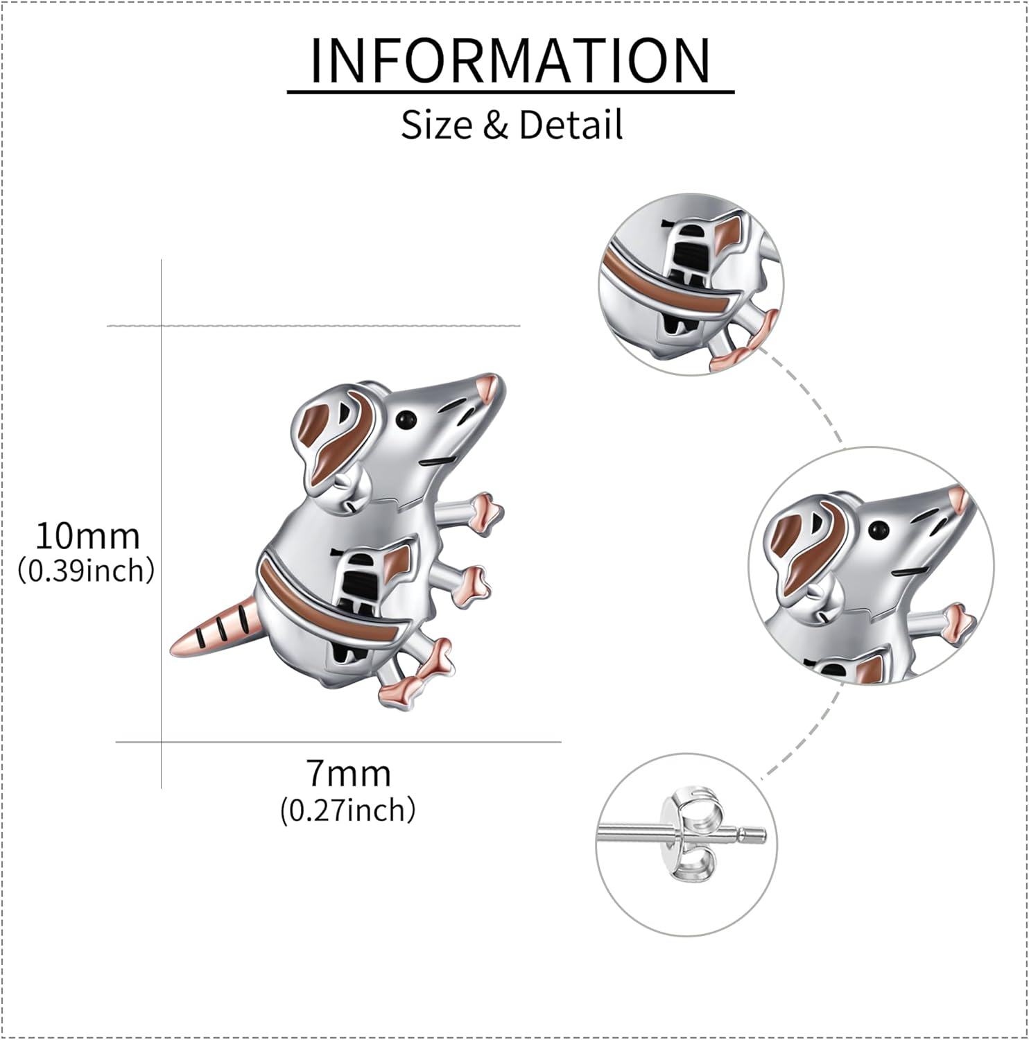 925 Sterling Silver Strawberry Stud Earrings-0-4