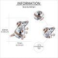 wholesale 925 Sterling Silver Mouse Stud Earrings-0-4