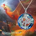 TOUPOP Sterling Silver Abalone Shell Crystal Phoenix Necklace-0-1