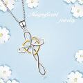 wholesale 925 Sterling Silver Celtic Knot Infinity Heart Love Pendant Necklace for Women Girls -0-3