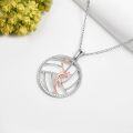 wholesale 925 Sterling Silver Sports Pendant with Gymnast and Ball Design - Perfect Gift for Athletes-0-3
