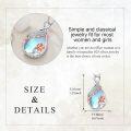 wholesale 925 Sterling Silver Teardrop Moonstone with Rose Flower and I Love You Forever Engraved Pendant Necklace for Women-0-2