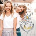 wholesale 925 Sterling Silver Lily Heart I Love You Sister Pendant Necklace - Fashion s for Women-0-1