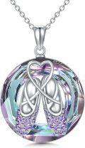 wholesale TOUPOP Ballerina Necklace For Her S925 Sterling Silver Crystal Ballerina Necklace Ballet Dance Necklaces, Recital Gifts For Women Wife Mom Grandma Daughter -0-0