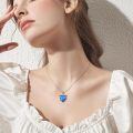wholesale 925 Sterling Silver Cat Heart Pendant Necklace-0-1