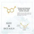wholesale 14K Gold Serotonin Molecule Necklace for Happiness & Well-Being, Hypoallergenic Fine Jewelry Gift for Women-0-3