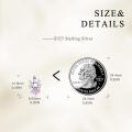 wholesale 925 Sterling Silver Angel with Pink CZ Heart Studs - Valentine's Day Gift for Her-0-3