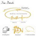 wholesale Gold 925 Sterling Silver Mustard Seed Faith Bracelet with Christian Cross and Heart Charm for Women-0-1
