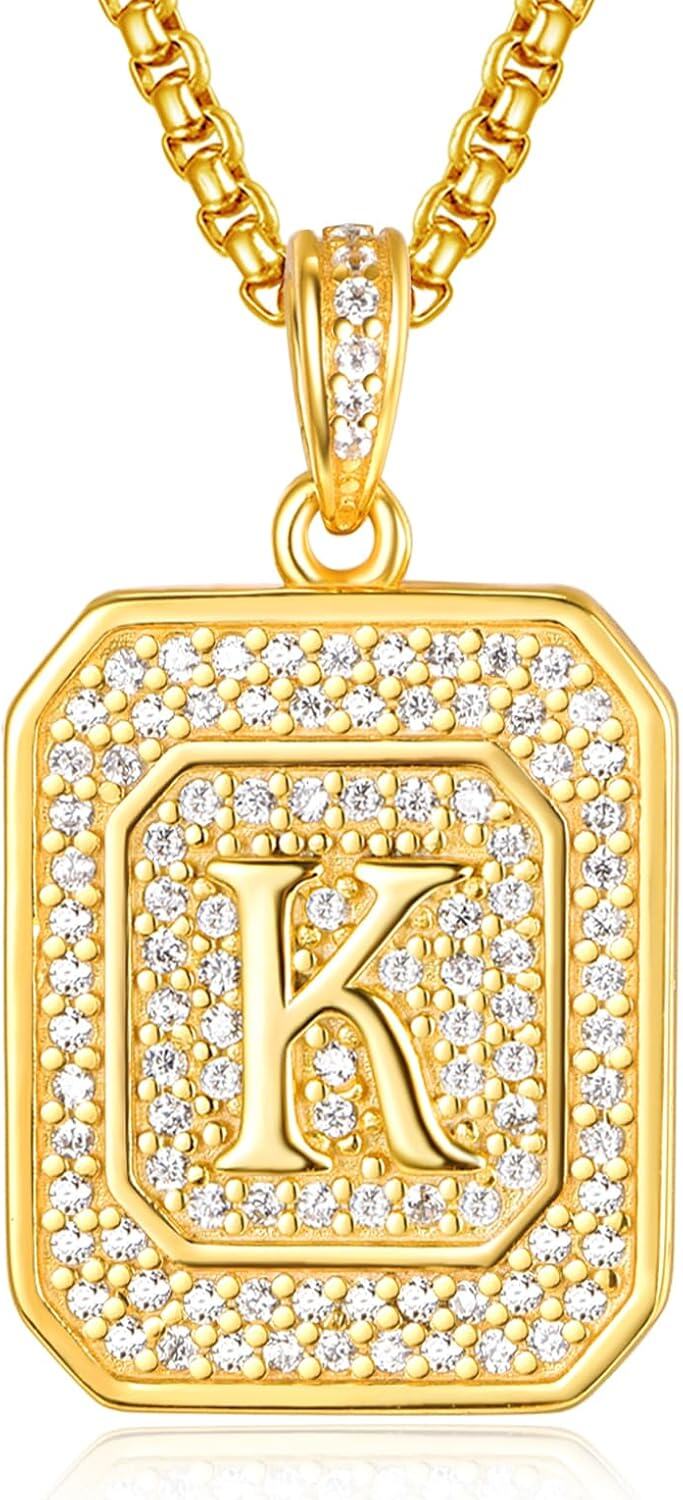 wholesale Gold Filled Sterling Silver Letter Jewelry Necklace for Women Gift for Mom Wife Birthday Anniversary Christmas-Letter K