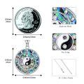 wholesale 925 Sterling Silver Yin Yang Pendant With Rainbow Mother Of Pearl And Cubic Zirconia-0-5