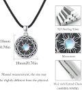 wholesale 925 Sterling Silver Moonstone Photo Locket Pendant Necklaces Personalized Gifts for Mom Dad Couples-0-3