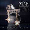 wholesale 925 Sterling Silver Plated Rose Gold Opal Star Leverback Drop Dangle Earrings-0-5