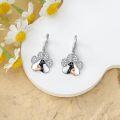wholesale 925 Sterling Silver Cat Claw Pendant Drop Earrings for Women Girls  4cm Length-0-2